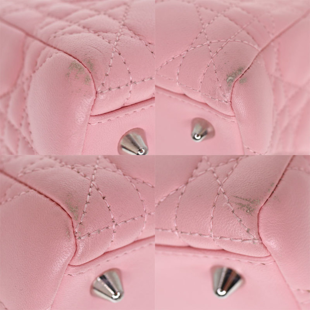 Dior Bag Lambskin Medium Pink Lady Cannage Hardware - Picture 15 of 16
